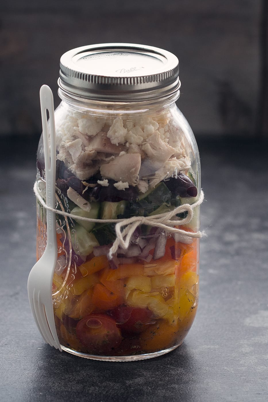 Mason Jar Greek Salad